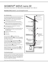 Preisliste WDVS - Abgasleitungen