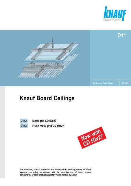 D11 Knauf Board Ceilings