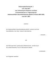 Änderungstarifvertrag Nr. 3 TV-Ärzte AWO GSD (95 - Marburger  Bund