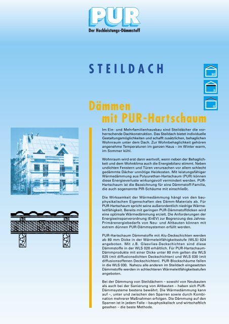 STEILDACH Dämmen mit PUR-Hartschaum - Daemmt-besser.de