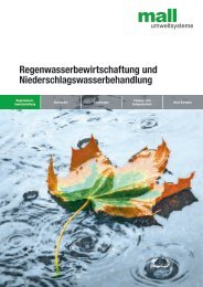 Planerhandbuch Regenwasserbewirtschaftung und ... - Mall AG