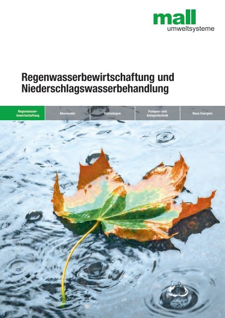 Planerhandbuch Regenwasserbewirtschaftung und ... - Mall AG