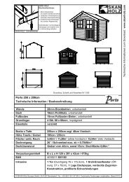 Technische Informationen Skan Holz Gartenhaus Porto - Mein ...