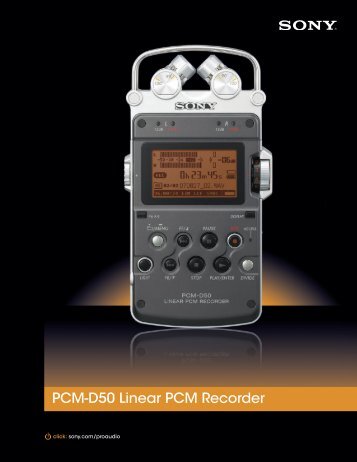 PCM-D50 Linear PCM Recorder - Sony