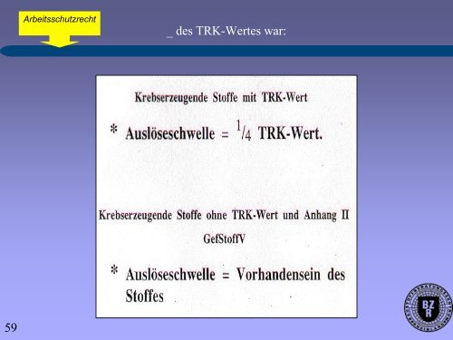 und Instandhaltung an asbesthaltigen Produkten