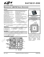 Handset-only Si4730-31-D50 device. Consumer ... - Silicon Labs