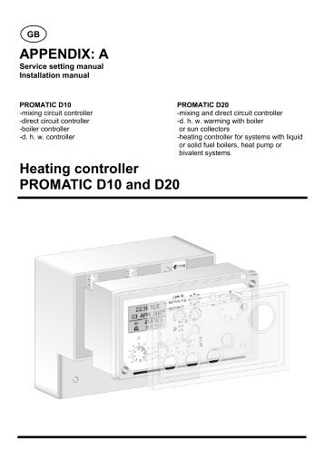 APPENDIX: A Heating controller PROMATIC D10 and D20