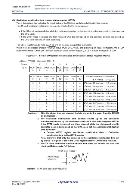 RL78/D1A User's Manual: Hardware - Renesas