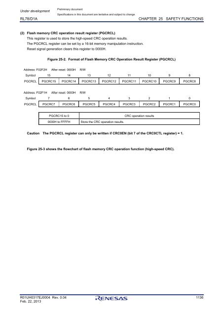 RL78/D1A User's Manual: Hardware - Renesas