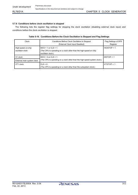 RL78/D1A User's Manual: Hardware - Renesas