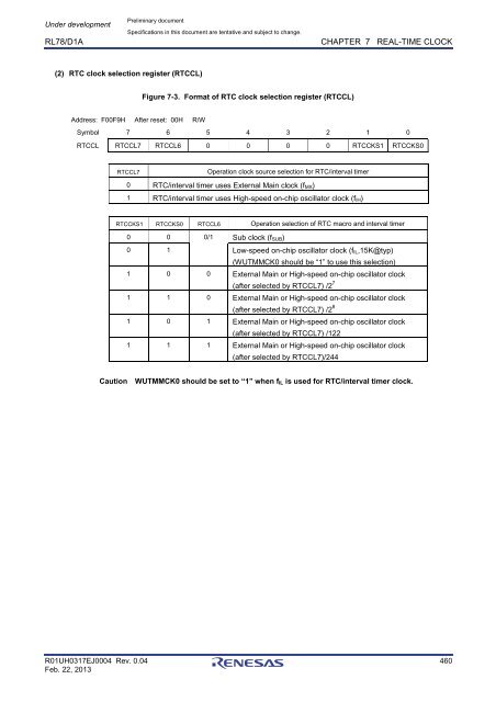 RL78/D1A User's Manual: Hardware - Renesas