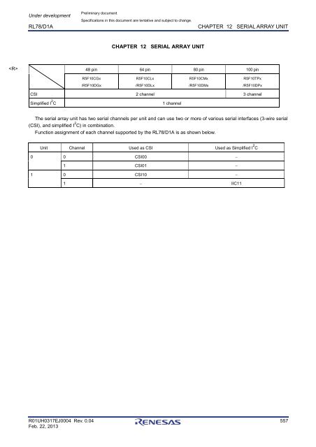 RL78/D1A User's Manual: Hardware - Renesas