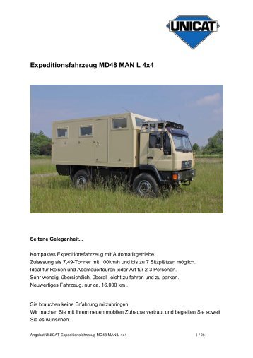 Expeditionsfahrzeug MD48 MAN L 4x4