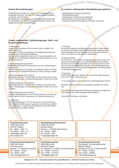 Brutto-Preisliste 2012 - vaeplan