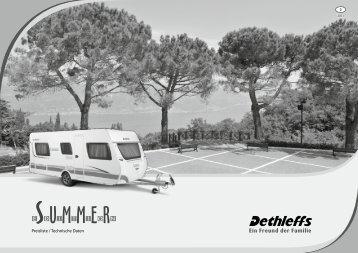 Preisliste/Technische Daten Summer Edition Caravan (1,8 - Dethleffs