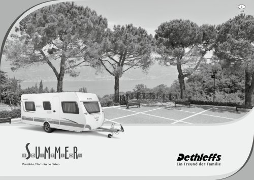 Preisliste/Technische Daten Summer Edition Caravan (1,8 - Dethleffs
