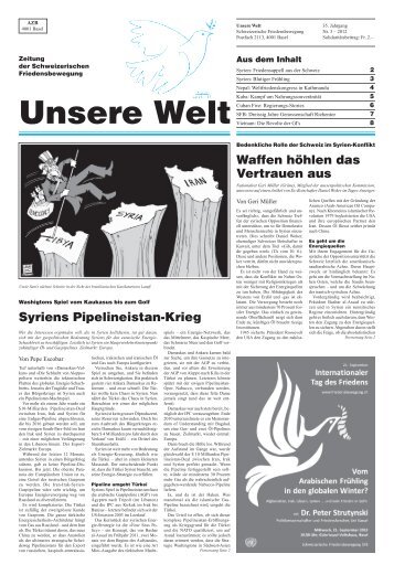 Unsere Welt - schweizerische friedensbewegung