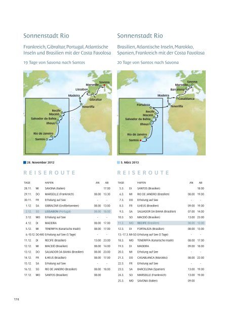 Costa Kreuzfahrten Katalog 2013 Reisen - DieKreuzfahrtSpezialistin