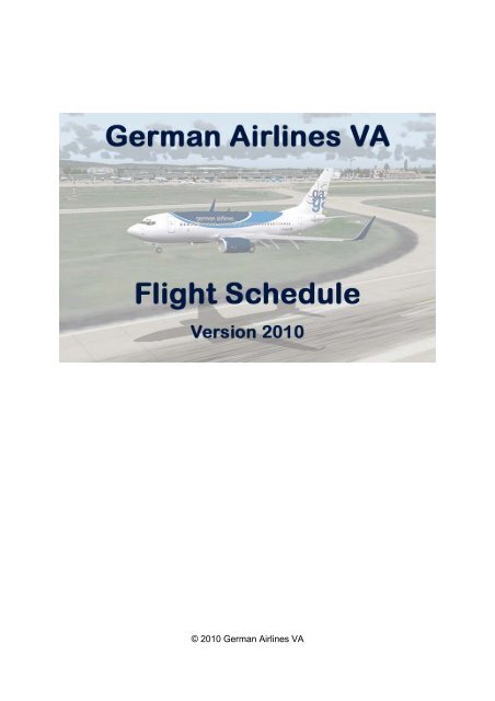 Der Flugplan - German Airlines VA