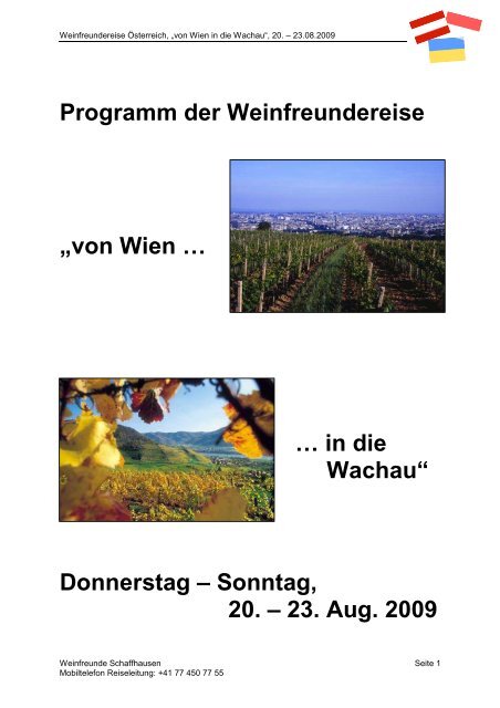 Reiseprogramm Entwurf 1 - ANAV