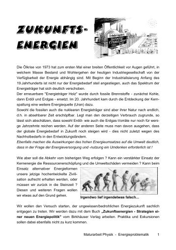 erneuerbare Energien - Gymnasium Neufeld