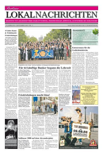 Ausgabe 17-2008 (PDF) - Berliner Lokalnachrichten