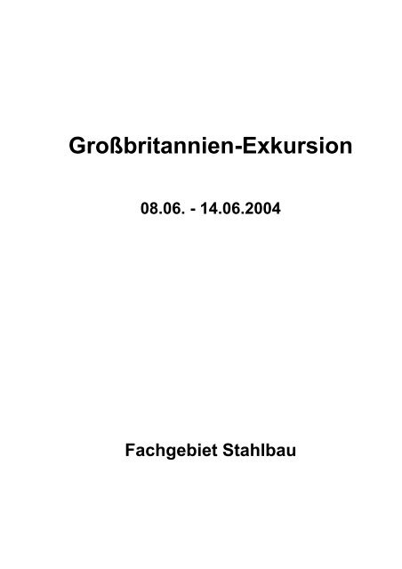 Großbritannien-Exkursion - oppelshausen