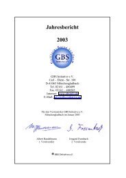 Jahresbericht 2003 - GBS Initiative e.V.