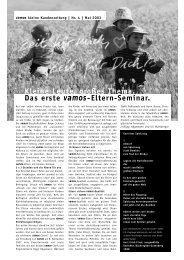 vamos Kundenzeitung 2003 - vamos Eltern-Kind-Reisen