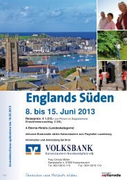 Englands Süden - Volksbank Kaiserslautern-Nordwestpfalz eG