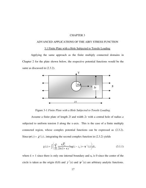 AIRY STRESS FUNCTION FOR TWO DIMENSIONAL INCLUSION ...