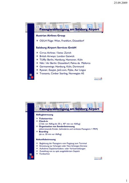 Salzburg Airport Operations - Extranet der Berchtesgadener Land