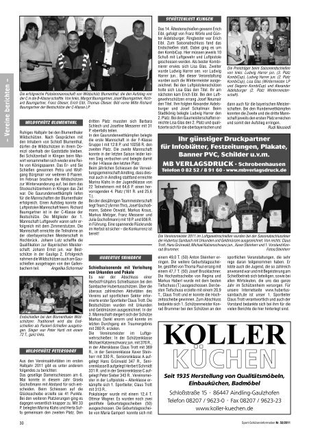 Schützenzeitung Gau Aichach Nr. 58 - MB Verlagsdruck