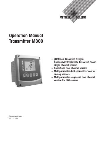 Operation Manual Transmitter M300