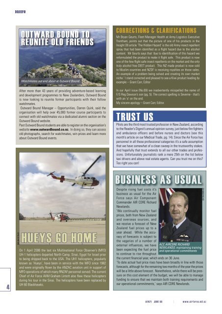 June 2006, Issue 71 [pdf 2.8mb, 40 - Royal New Zealand Air Force