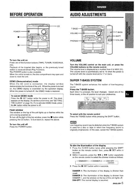 call toll free I-800-BUY-AIWA - How To & Troubleshooting