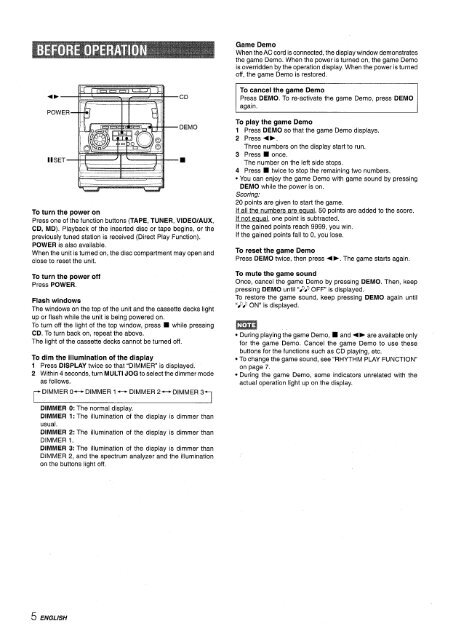 call toll free I-800-BUY=AIWA - How To & Troubleshooting