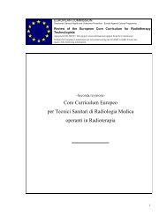 Core Curriculum Europeo per Tecnici Sanitari di Radiologia ... - AITRO