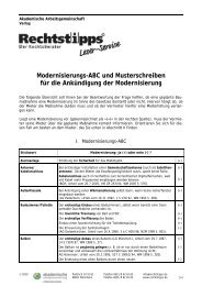 Modernisierungs-ABC und Musterschreiben für die ... - Rechtstipps.de