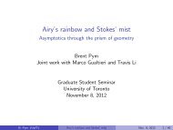 Airy's rainbow and Stokes' mist - University of Toronto