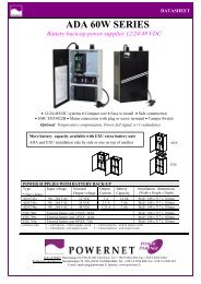 ADA 60W SERIES Battery back-up power supplies 12/24/48 ... - Metric