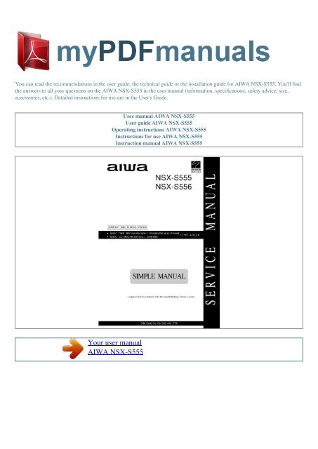 User manual AIWA NSX-S555 - MY PDF MANUALS