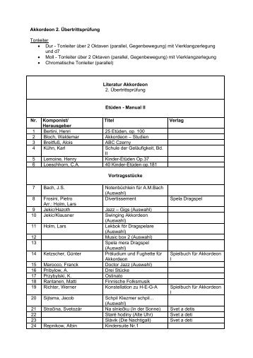 Akkordeon 2. Übertrittsprüfung Tonleiter • Dur - Tonleiter über 2 ...