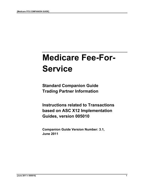 Companion Guide for 5010 Transactions - National Government ...