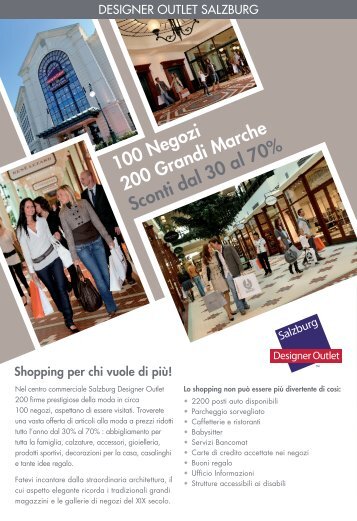 100 Negozi 200 Grandi Marche Sconti dal 30 al 70% - McArthurGlen ...