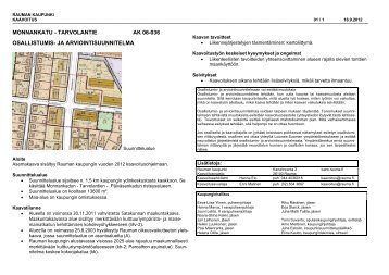 MONNANKATU - TARVOLANTIE AK 06-036 OSALLISTUMIS- JA ...