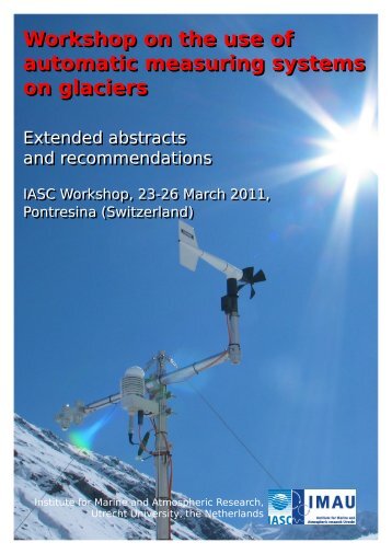 Workshop on the use of automatic measuring systems on glaciers