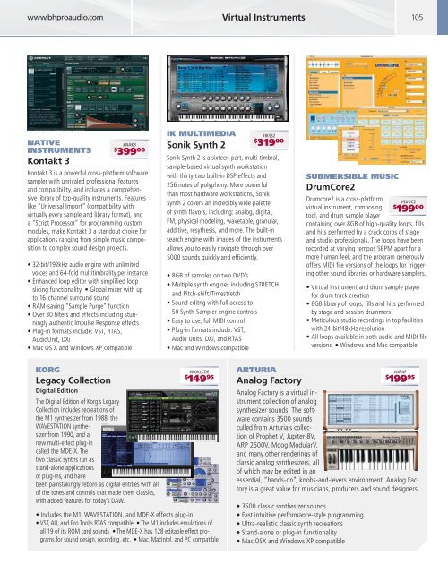 Pro Audio Catalog