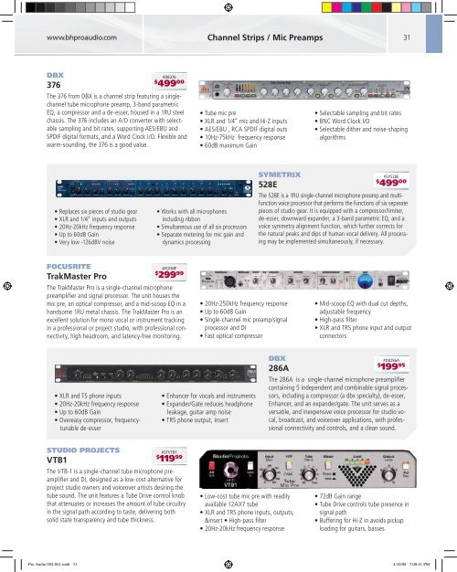 Pro Audio Catalog