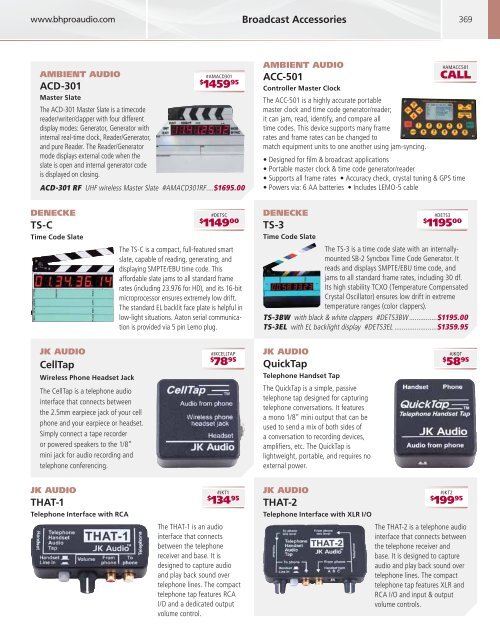 Pro Audio Catalog